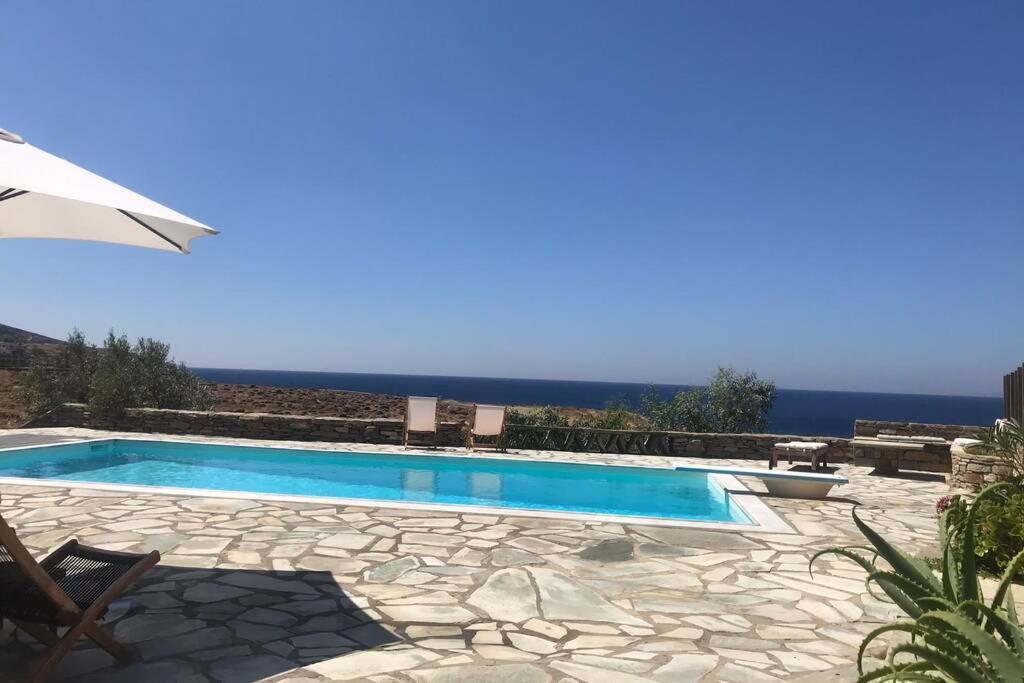 Sunset Villa With Swimming Pool At Tzia Ligia  Kültér fotó