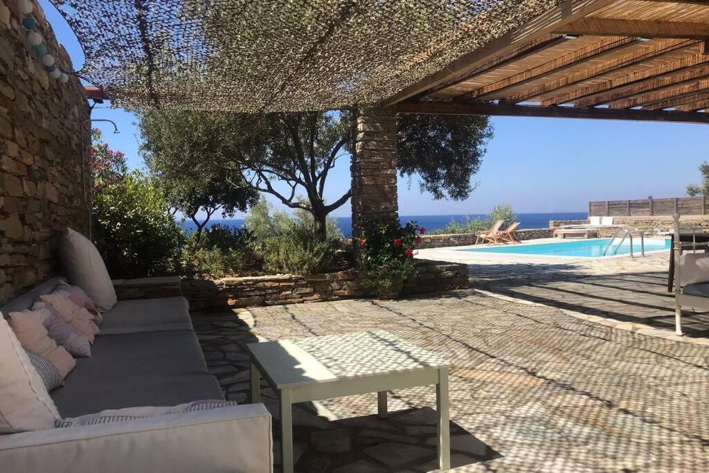 Sunset Villa With Swimming Pool At Tzia Ligia  Kültér fotó
