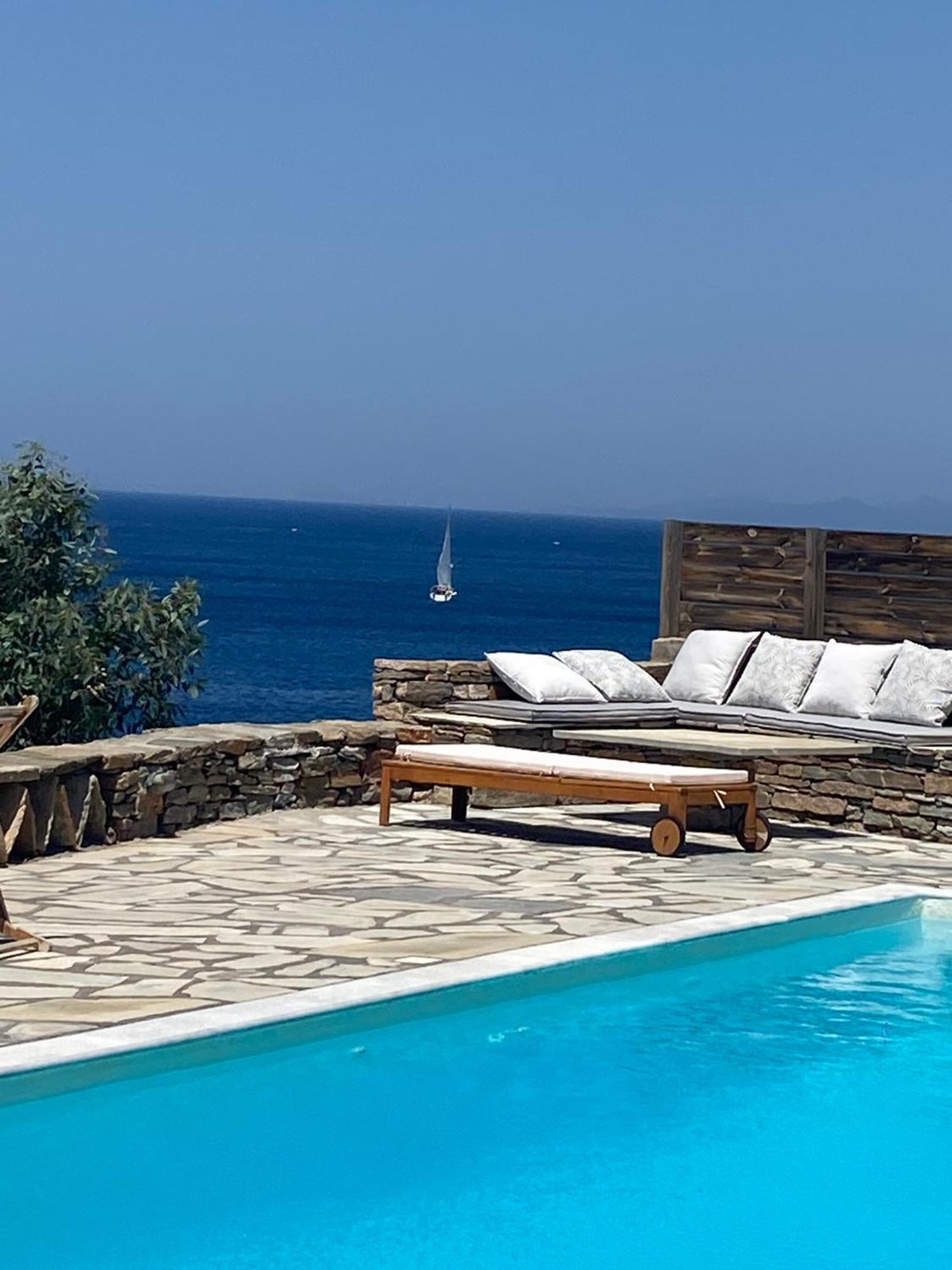 Sunset Villa With Swimming Pool At Tzia Ligia  Kültér fotó