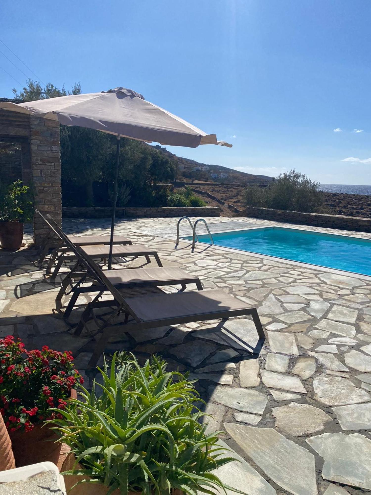 Sunset Villa With Swimming Pool At Tzia Ligia  Kültér fotó